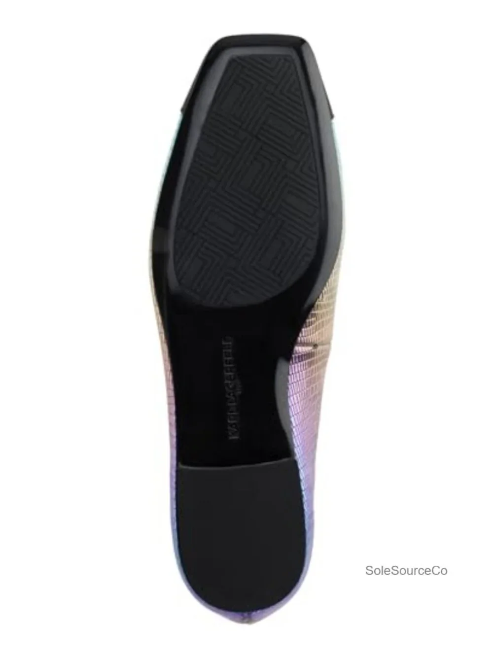 Karl Lagerfeld Zayne Square Toe Ballet Flat Faux Leather Women's